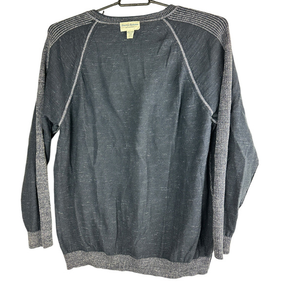 Tommy Bahama Di Sabbia Flip Reversible Sweater Crew Blue Swell Men's Size XXL - Picture 8 of 11